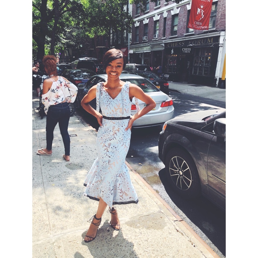 Turquoise Patterned Dress